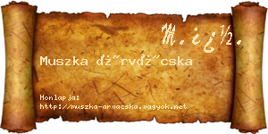 Muszka Árvácska névjegykártya